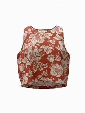 Old Navy Sleeveless Floral Linen Top